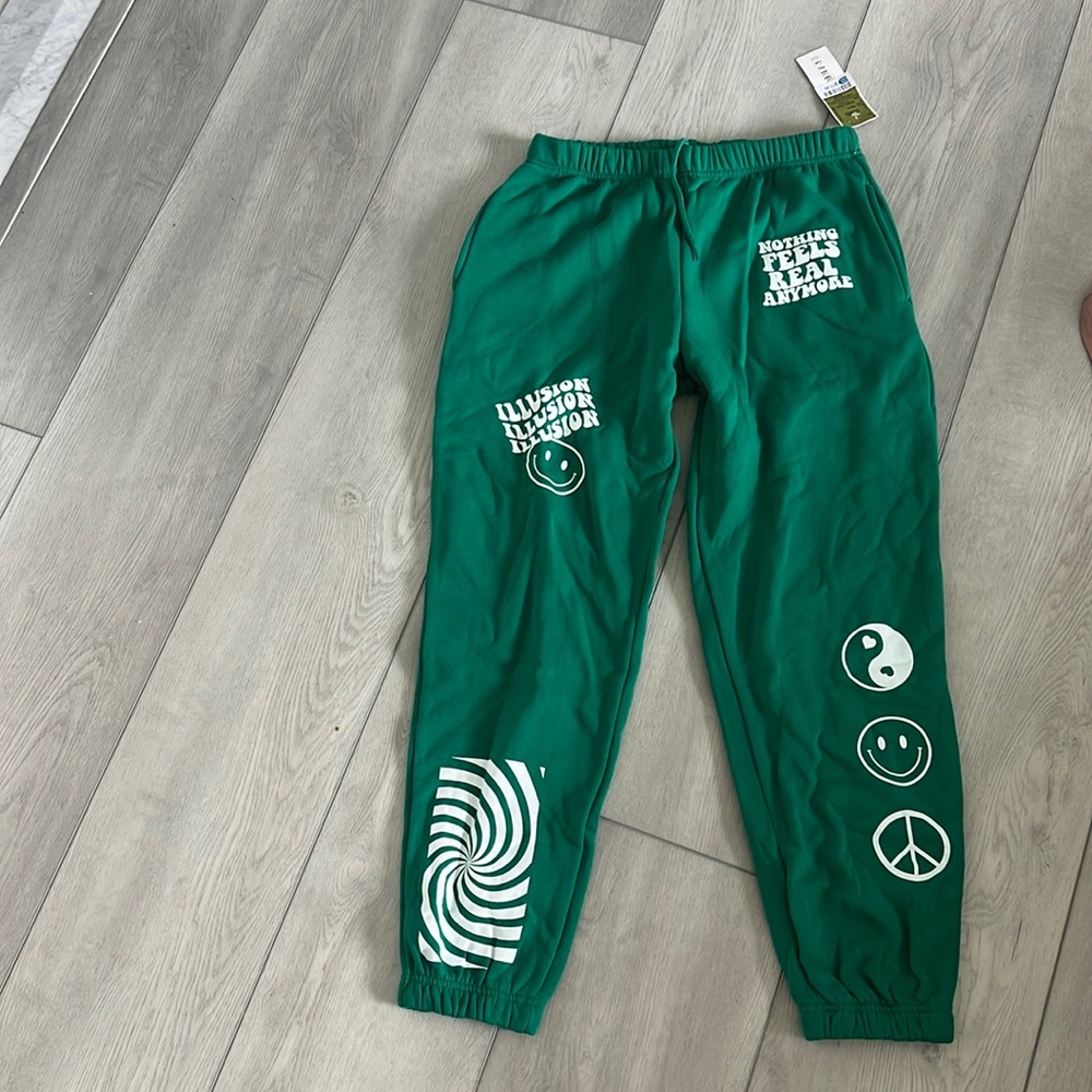 Green Printed Sweats